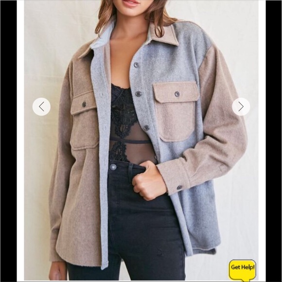 Forever 21 Jackets & Blazers - Colorblock Neutral Shacket NWT